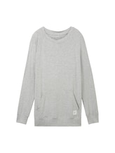 TOM TAILOR Damen Sweatshirt in Melange Optik, grau, Melange Optik, Gr. XL/42