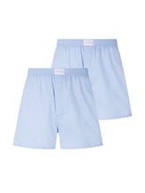 TOM TAILOR Herren Boxer-Shorts im Zweierpack, blau, Gr. S/4