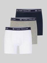 TOM TAILOR Herren Mittellange Boxershorts im 3er-Pack, grau, Uni, Gr. S/4