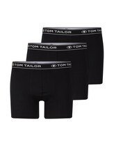 TOM TAILOR Herren Long Pants im Dreierpack mit Webbund, schwarz, Gr. S/4