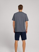 shorty 2-button placket - Men - blue-dark-horizontal stripe shorty 2-button placket - Men - blue-dark-horizontal stripe - 2 - TOM TAILOR