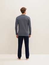Pyjama mit gestreiftem Oberteil - Männer - blue-dark-horizontal strip Pyjama mit gestreiftem Oberteil - Männer - blue-dark-horizontal strip - 2 - TOM TAILOR