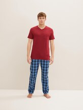 Pyjama T-Shirt - Männer - red-medium-solid Pyjama T-Shirt - Männer - red-medium-solid - 1 - TOM TAILOR
