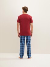 Pyjama T-Shirt - Männer - red-medium-solid Pyjama T-Shirt - Männer - red-medium-solid - 2 - TOM TAILOR