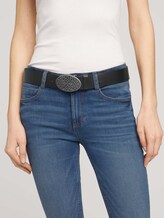 Ledergürtel runder geprägter Schnalle - Frauen - black uni Ledergürtel runder geprägter Schnalle - Frauen - black uni - 5 - TOM TAILOR