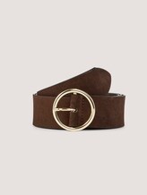 Veloursleder Gürtel mit Rundschnalle - Frauen - brown uni Veloursleder Gürtel mit Rundschnalle - Frauen - brown uni - 7 - TOM TAILOR