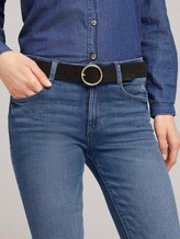Veloursleder Gürtel mit Rundschnalle - Frauen - black uni Veloursleder Gürtel mit Rundschnalle - Frauen - black uni - 5 - TOM TAILOR