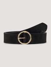 Veloursleder Gürtel mit Rundschnalle - Frauen - black uni Veloursleder Gürtel mit Rundschnalle - Frauen - black uni - 7 - TOM TAILOR