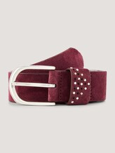 Veloursleder Gürtel mit Nieten - Frauen - bordeaux uni Veloursleder Gürtel mit Nieten - Frauen - bordeaux uni - 7 - TOM TAILOR