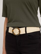 Riem met dessin met hoorn gesp - Vrouwen - taupe uni Riem met dessin met hoorn gesp - Vrouwen - taupe uni - 5 - TOM TAILOR