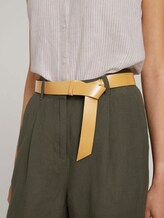 Langer Bindegürtel aus Leder - Frauen - nude uni Langer Bindegürtel aus Leder - Frauen - nude uni - 5 - TOM TAILOR