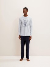 Lange pyjama Set met print - Mannen - grey-medium-melange Lange pyjama Set met print - Mannen - grey-medium-melange - 1 - TOM TAILOR
