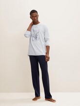 Lange pyjama Set met print - Mannen - grey-medium-melange Lange pyjama Set met print - Mannen - grey-medium-melange - 3 - TOM TAILOR