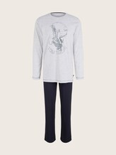 Lange pyjama Set met print - Mannen - grey-medium-melange Lange pyjama Set met print - Mannen - grey-medium-melange - 7 - TOM TAILOR