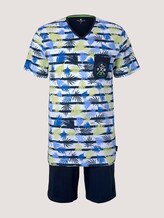 Palmen Pyjama-Set mit V-Ausschnitt - Männer - white-light-allover Palmen Pyjama-Set mit V-Ausschnitt - Männer - white-light-allover - 7 - TOM TAILOR