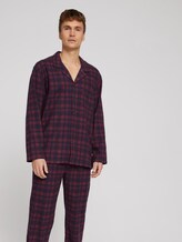 Regular Fit Pyjama-Set aus Flanell - Männer - red-dark-check Regular Fit Pyjama-Set aus Flanell - Männer - red-dark-check - 3 - TOM TAILOR