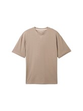 TOM TAILOR Herren T-Shirt in Melange-Optik, beige, Melange Optik, Gr. 54