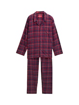 TOM TAILOR Herren Pyjama mit Karomuster, rot, Kariert, Gr. 50