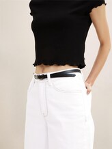 Schmaler Ledergürtel - Frauen - black uni Schmaler Ledergürtel - Frauen - black uni - 5 - TOM TAILOR Denim