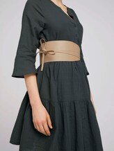 Breiter Taillengürtel zum Binden - Frauen - nude uni Breiter Taillengürtel zum Binden - Frauen - nude uni - 5 - TOM TAILOR Denim