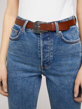 Verzierter Ledergürtel - Frauen - light brown uni Verzierter Ledergürtel - Frauen - light brown uni - 5 - TOM TAILOR Denim