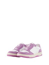TOM TAILOR Damen Sneaker aus Leder, lila, Blockstreifen, Gr. 42