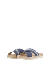 TOM TAILOR Damen Flache Slipper, blau, Uni, Gr. 43