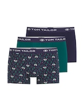 TOM TAILOR Herren Hip Pants im 3er Pack mit Weihnachtsmotiv, grün, Gr. S/4