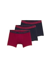 TOM TAILOR Herren Kurze Boxer im 3er-Pack, rot, Meliert, Gr. XL/7