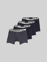 TOM TAILOR Herren Mittellange Boxershorts im 4er-Pack, blau, Gestreift, Gr. S/4