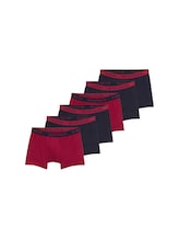 TOM TAILOR Herren Kurze Boxer im 6er-Pack, rot, Uni, Gr. L/6