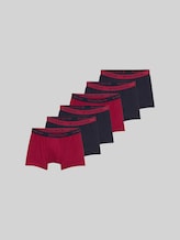 TOM TAILOR Herren Kurze Boxershorts im 6er-Pack, rot, Uni, Gr. S/4