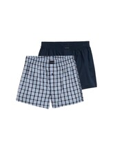 TOM TAILOR Herren Popeline Boxershorts im 2er-Pack, blau, Kariert, Gr. M/5