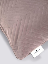 Kissenhülle aus Samt mit Zickzack-Steppung - unisex - rose Kissenhülle aus Samt mit Zickzack-Steppung - unisex - rose - 10 - TOM TAILOR