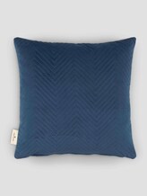 Kissenhülle aus Samt mit Zickzack-Steppung - unisex - marine Kissenhülle aus Samt mit Zickzack-Steppung - unisex - marine - 8 - TOM TAILOR