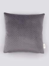 Kissenhülle aus Samt mit Zickzack-Steppung - unisex - grey Kissenhülle aus Samt mit Zickzack-Steppung - unisex - grey - 7 - TOM TAILOR