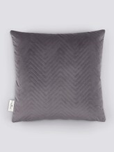 Kissenhülle aus Samt mit Zickzack-Steppung - unisex - grey Kissenhülle aus Samt mit Zickzack-Steppung - unisex - grey - 8 - TOM TAILOR