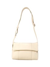 TOM TAILOR DENIM Damen Allya Überschlagtasche, weiß, Uni, Gr. ONESIZE