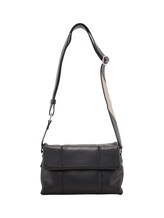 TOM TAILOR DENIM Damen Allya Überschlagtasche, schwarz, Uni, Gr. ONESIZE