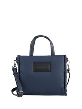 TOM TAILOR Damen TTPATTI S Zip Shopper mit Wattierung, blau, Uni, Gr. ONESIZE