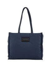 TOM TAILOR Damen TTPATTI L Shopper mit Wattierung und Reißverschluss, blau, Uni, Gr. ONESIZE