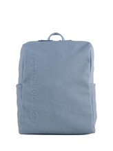 TOM TAILOR Damen TTROSA M Rucksack in Canvas-Optik mit Logoprägung, blau, Uni, Gr. ONESIZE