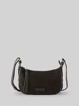 TOM TAILOR Damen TTLYSA S Umhängetasche in Velourleder-Optik, schwarz, Uni, Gr. ONESIZE