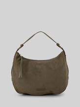 TOM TAILOR Damen TTLYSA M Schultertasche in Velourleder-Optik, grün, Uni, Gr. ONESIZE