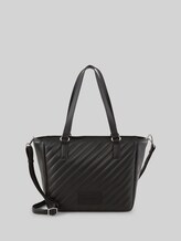 TOM TAILOR Damen TTMIRELA L Shopper mit Wattierung, schwarz, Uni, Gr. ONESIZE