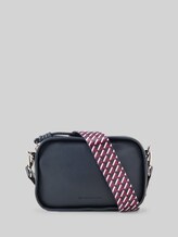 TOM TAILOR Damen TTTATIANA Umhängetasche mit gemustertem Webriemen, blau, Uni, Gr. ONESIZE