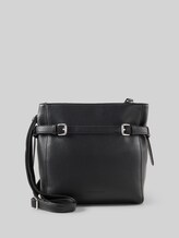TOM TAILOR Damen TTSORA M Umhängetasche mit Gürteldetail, schwarz, Uni, Gr. ONESIZE
