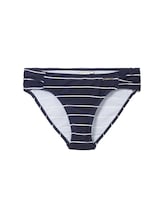 TOM TAILOR Damen Bikini-Slip, blau, Streifenmuster, Gr. 40