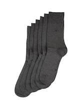 TOM TAILOR Herren Socken im 6er-Pack, grau, Uni, Gr. 43-46