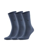 TOM TAILOR Herren Socken im Dreierpack, blau, Logo Print, Gr. 43-46